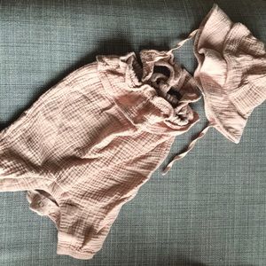 H&M Cotton Romper and Hat set